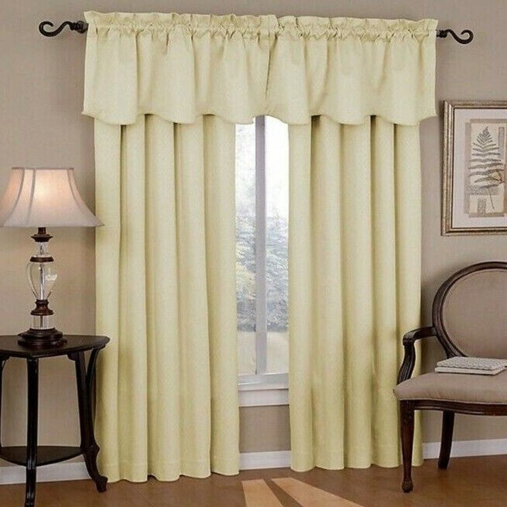 Eclipse Canova 84” Room Darkening Curtain Panel Ivory 1 Panel Textured